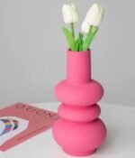 PINK CERAMIC VASE 25 CM - Image 3