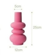 PINK CERAMIC VASE 25 CM - Image 2