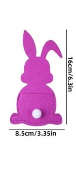 EASTER BUNNY CUTLERY HOLDER SET OF 4 (MIXED COLORS) - Image 2