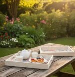 MOSAIC BLOOM WOODEN TRAY SET (39.5 X 29.5 CM) & (34 X 24 CM) - Image 2