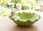 EASTER CABBAGE LEAF CERAMIC BOWL - Image 2