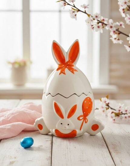 EASTER EGG CERAMIC CANDY HOLDER
