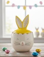 EASTER BUNNY CERAMIC CANDY HOLDER - Image 3