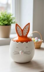 EASTER BUNNY CERAMIC CANDY HOLDER - Image 5