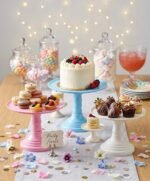CAKE STAND IN THREE SIZES (23,28 & 30 cm) AND THREE COLORS