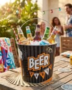 ICE BUCKET WITH BEER OPENER ON THE SIDE (Height 23 cm . Diameter 25 cm) - Image 5