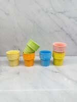 CERAMIC ICE CREAM COLORFUL CUSPS SET OF 6 - Image 3