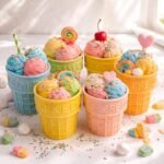 CERAMIC ICE CREAM COLORFUL CUSPS SET OF 6 - Image 2