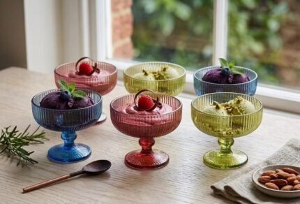 LUMI COLLECTION MEGHLE/ICE CREAM GLASS BOWLS (SET OF 6)