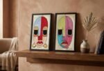 THE DUO MASKS HANDMADE FRAMES 43 cm x 23 cm - Image 3