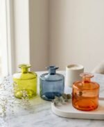 VIBRANT GLASS VASES/ DIFFUSERS SET OF 3 - Image 2