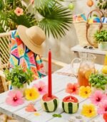 WATERMELON CANDLE HOLDER SET - WITH CANDLES - Image 3