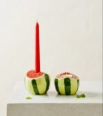 WATERMELON CANDLE HOLDER SET - WITH CANDLES - Image 4