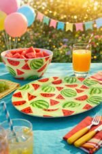 WATERMELON MELAMINE SET 35 cm & 25 cm - Image 2
