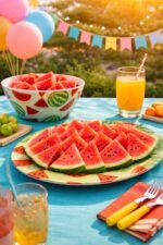 WATERMELON MELAMINE SET 35 cm & 25 cm