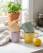 SET OF 4 COLORFUL SUNSHINE MUGS