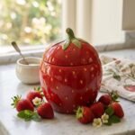 STRAWBERRY CERAMIC JAR