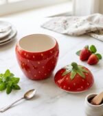 STRAWBERRY CERAMIC JAR - Image 2