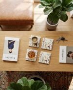 WILD NATURE CERAMIC COASTERS SET OF 4 (10 CM )