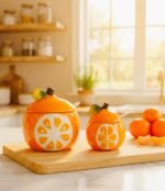 FRUIT CERAMIC JAR WITH SPOON 18 CM ( DIAMETER 15 CM) - Image 6