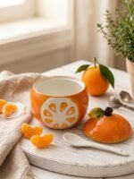 FRUIT CERAMIC JAR WITH SPOON 18 CM ( DIAMETER 15 CM) - Image 4