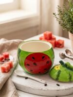 FRUIT CERAMIC JAR WITH SPOON 18 CM ( DIAMETER 15 CM) - Image 3