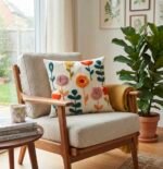 FLOWER GARDEN CUSHION WITH FILLING (45*45)