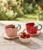 STRAWBERRY CERAMIC MUG & PLATE 300 ML