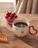 CERAMIC HEART HANDLE MUG 300 ML - Image 3