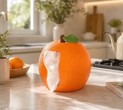 ABS PLASTIC ORANGE FRUIT TISSUE BOX
