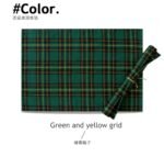 GREEN CHECKERED CHRISTMAS NAPKINS/ PLACEMATS set of 4 (40 cm x 40 cm) - Image 4