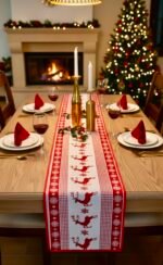 CHRISTMAS DEER TABLE RUNNER 180 CM X 35 CM - Image 2
