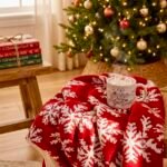 KNITTED SNOWFLAKES BLANKET 130 CM X 150 CM - Image 2