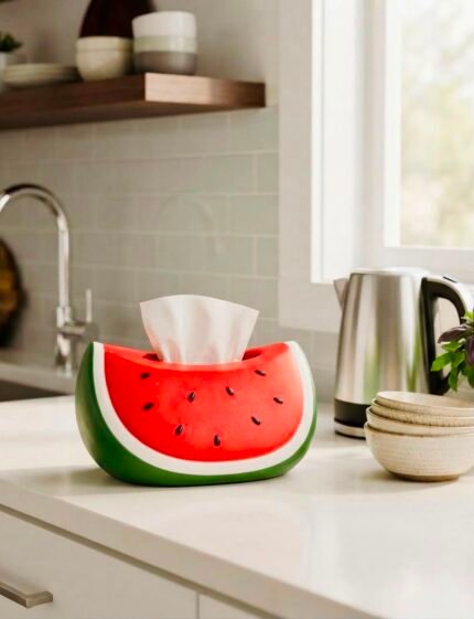 WATERMELON RIGID PLASTIC TISSUE BOX