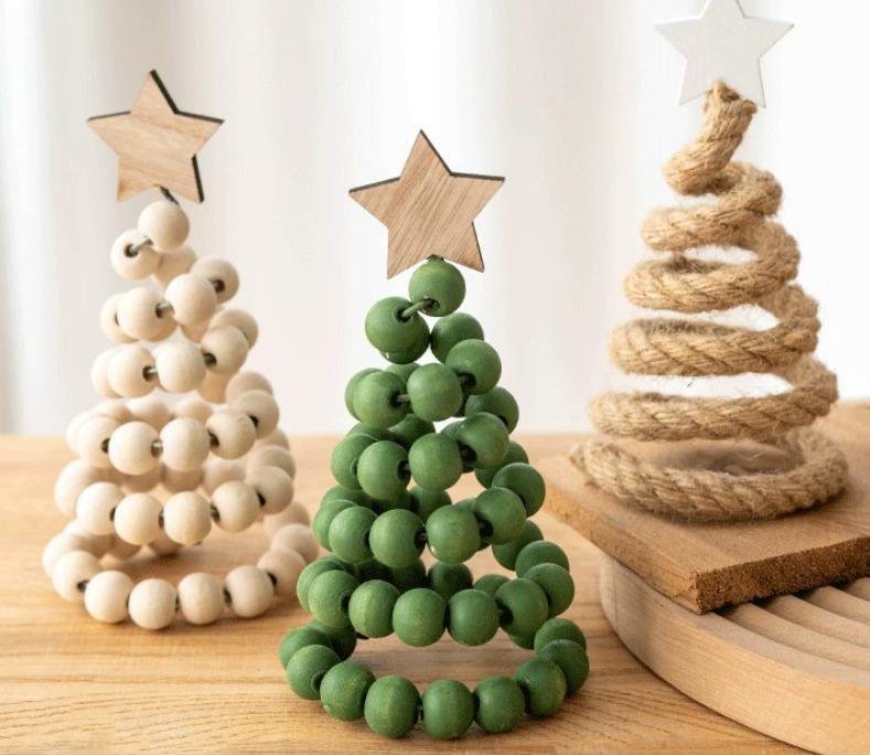WhatsApp Image 2026-09-10 at 2.13.16 PM (3) GREEN BEAD CHRISTMAS TREE - Image 1