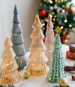 COLOR CHANGING EFFECT GLASS CHRISTMAS TREE WITH LIGHT 25 CM X 9 CM - Image 2
