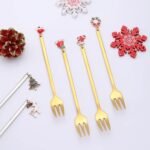 CHRISTMAS DESERT FORKS SET OF 6 DANCING MOTIF - Image 7