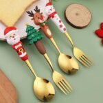 CHRISTMAS CUTLERY SET OF 2 FORKS AND 2 SPOONS - Image 6