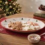 CERAMIC CHRISTMAS OVAL SERVING PLATE 30 CM X 18 CM