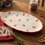 CERAMIC CHRISTMAS OVAL SERVING PLATE 30 CM X 18 CM - Image 3