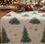 CHRISTMAS TREES TABLE RUNNER 180 CM X 33 CM - Image 2