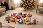 CHRISTMAS TREE COLORFUL CERAMIC BOWLS SET OF 8 - Image 3