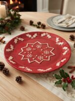 BIG RED PLATE ROUND 28.5 cm
