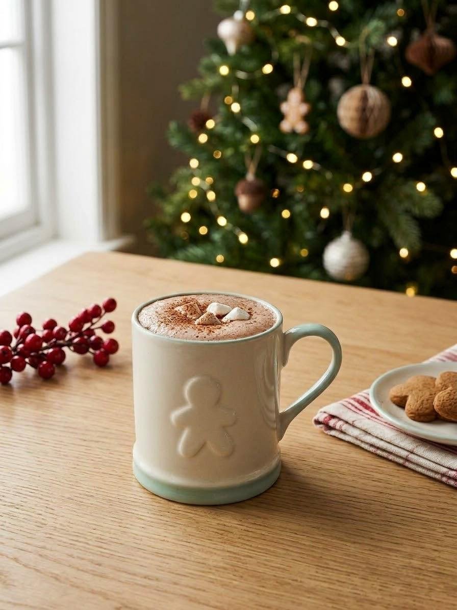 WhatsApp Image 2026-10-17 at 8.30.49 PM WHITE EMBOSSED MUG GINGER 400ML 8.6X9.7 CM - Image 1