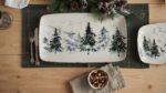 WHITE RECTANGULAR WINTER PLATE 36X20X2 CM - Image 2