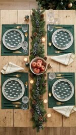 MATT TREES DESERT PLATE  SET OF 6 20.5 CM WITH SET OF 6 BIG OFF WHITE PLATES 27 CM - Image 2