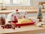 CHRISTMAS BUTTER DISH 19 X 12.7 X 10.6 CM