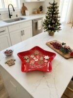 STAR SHAPE CHRISTMAS METAL TRAY 24 CM