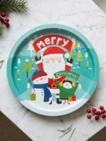 CHRISTMAS METAL ROUND TRAYS 32 CM - Image 15